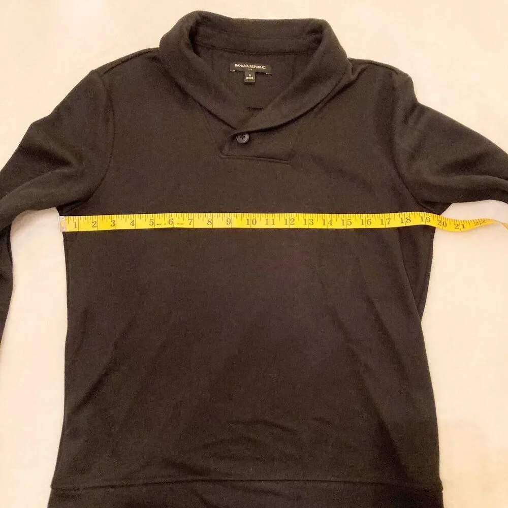 Banana Republic Black Shawl Collar Sweater Men's Size Small EUC